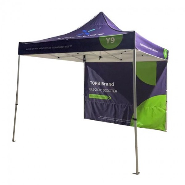 X FUTURE 10x10 Pop up Canopy Tent, Patented One Push Pop Up Tent with Wheeled Carry Bag, Bonus 8 Stakes and 4 Ropes, Blue