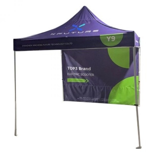 X FUTURE 10x10 Pop up Canopy Tent, Patented One Push Pop Up Tent with Wheeled Carry Bag, Bonus 8 Stakes and 4 Ropes, Blue